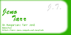 jeno tarr business card